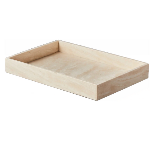Stack Rectangle Travertine Tray