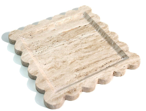 Marble Scalloped Tray