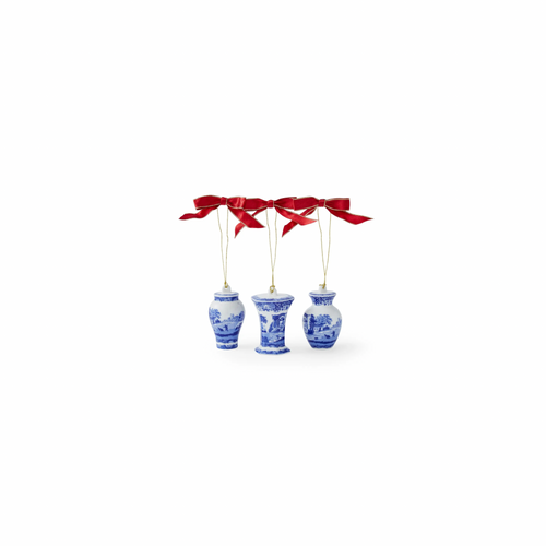 Blue Italian Mini Urn Christmas Ornament