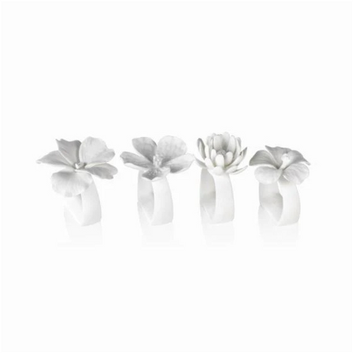 Assorted Bone China Flower Napkin Ring