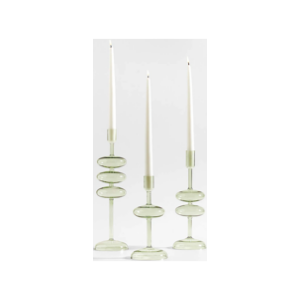 Venezia Glass Taper Candle Holder Set of 3