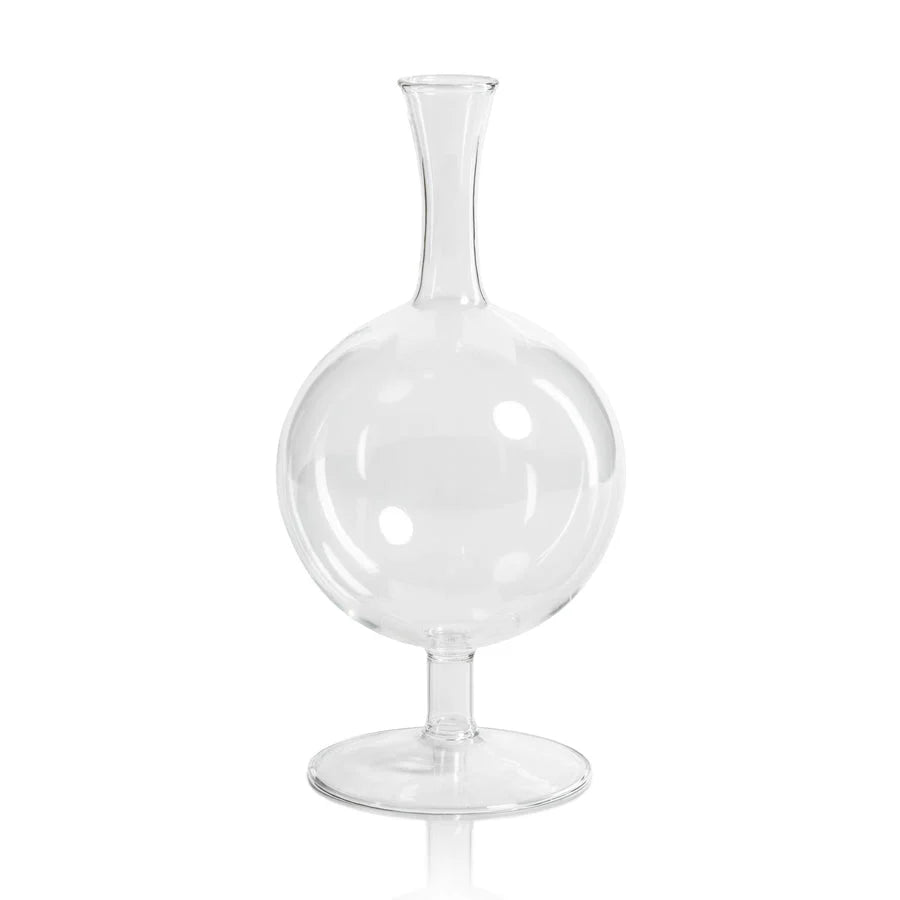 Lily Glass Footed Vase