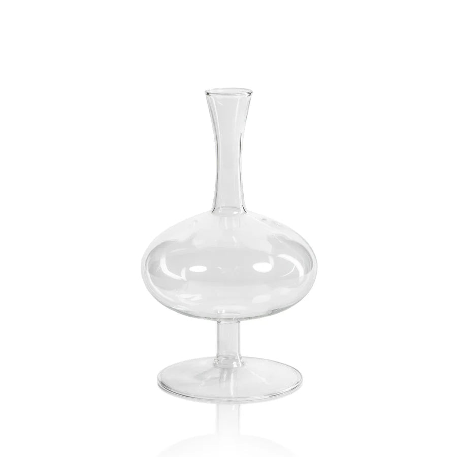 Lily Glass Footed Vase