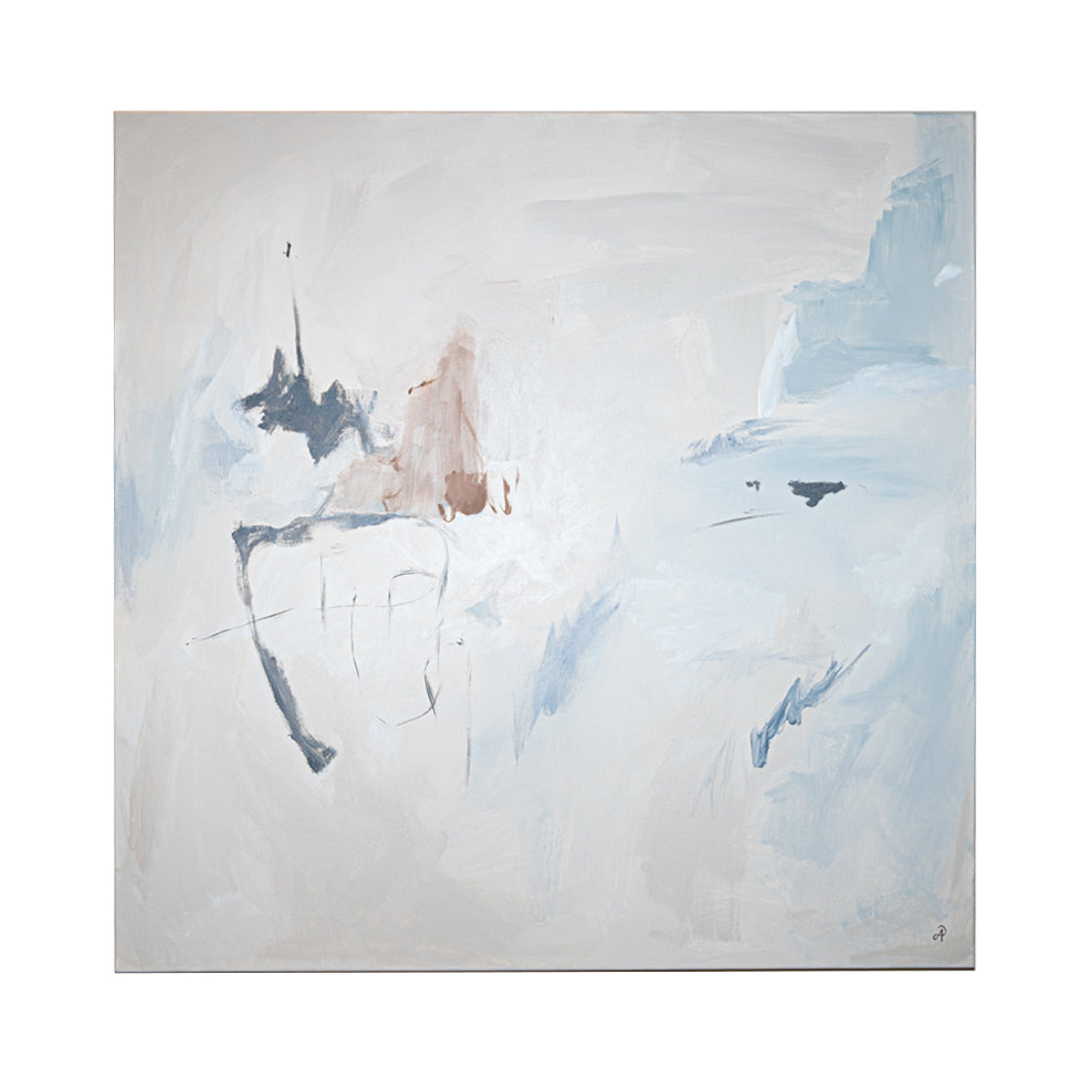 Neutral Sqaure Canvas Painting