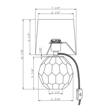 Leona Table Lamp-13"H x 7.5"Dia Shade