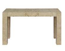Burled Wood Console Table