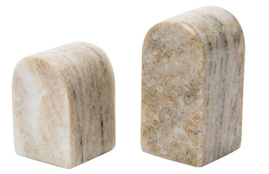 Marble Bookends-Beige