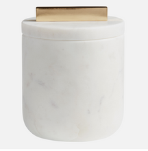 White Marble Canister with Lid