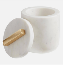 White Marble Canister with Lid
