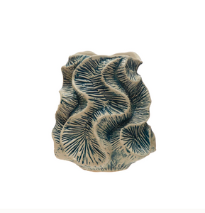 Textured Stoneware Organic Shaped Vase