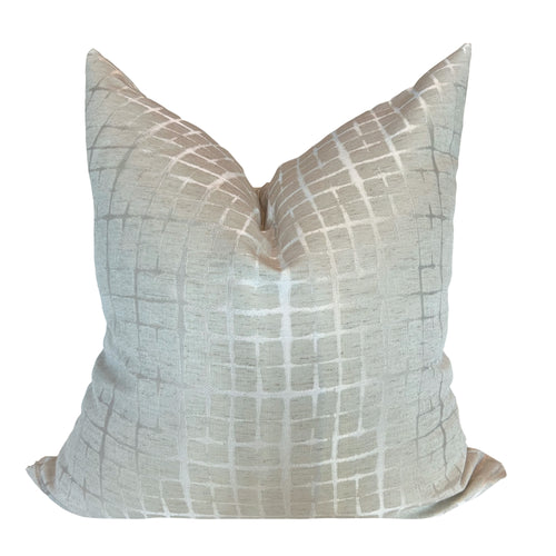 Macrame Check Chalk Pillow