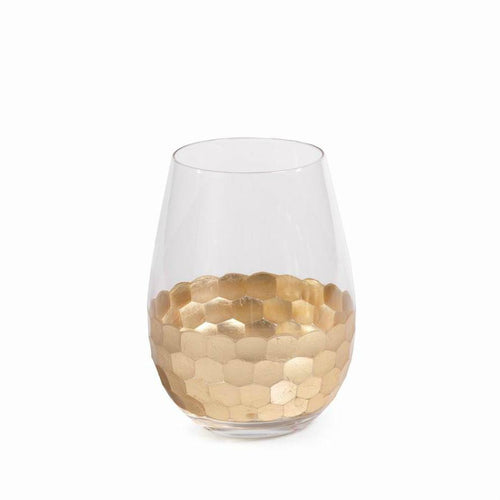 Gold Glass-Stemless Wine