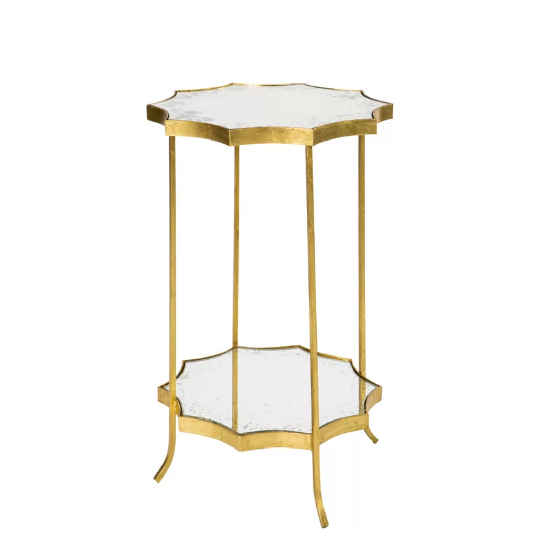 Astre Gold Mirror Side Table