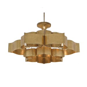 Grand Lotus Gold Large Chandelier