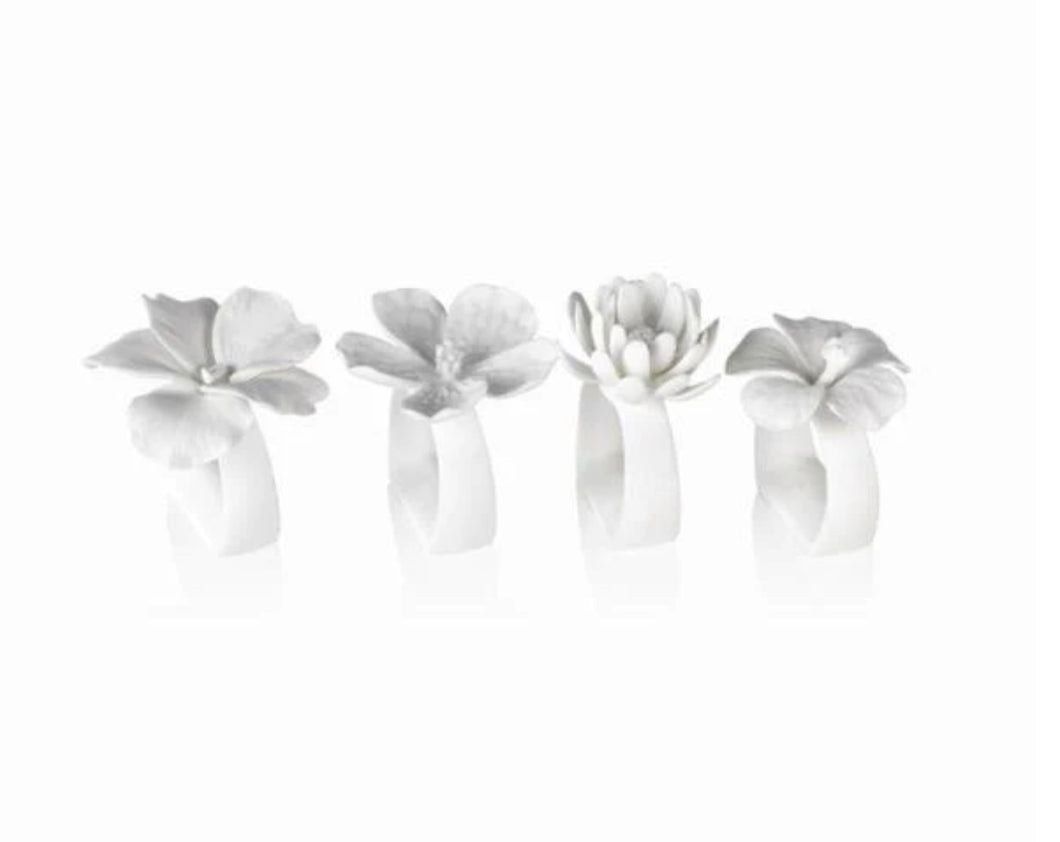 Assorted Bone China Flower Napkin Ring