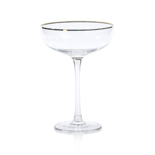 Martini Glass-Gold Rim