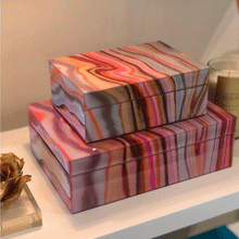 Red/Pink Marble Box