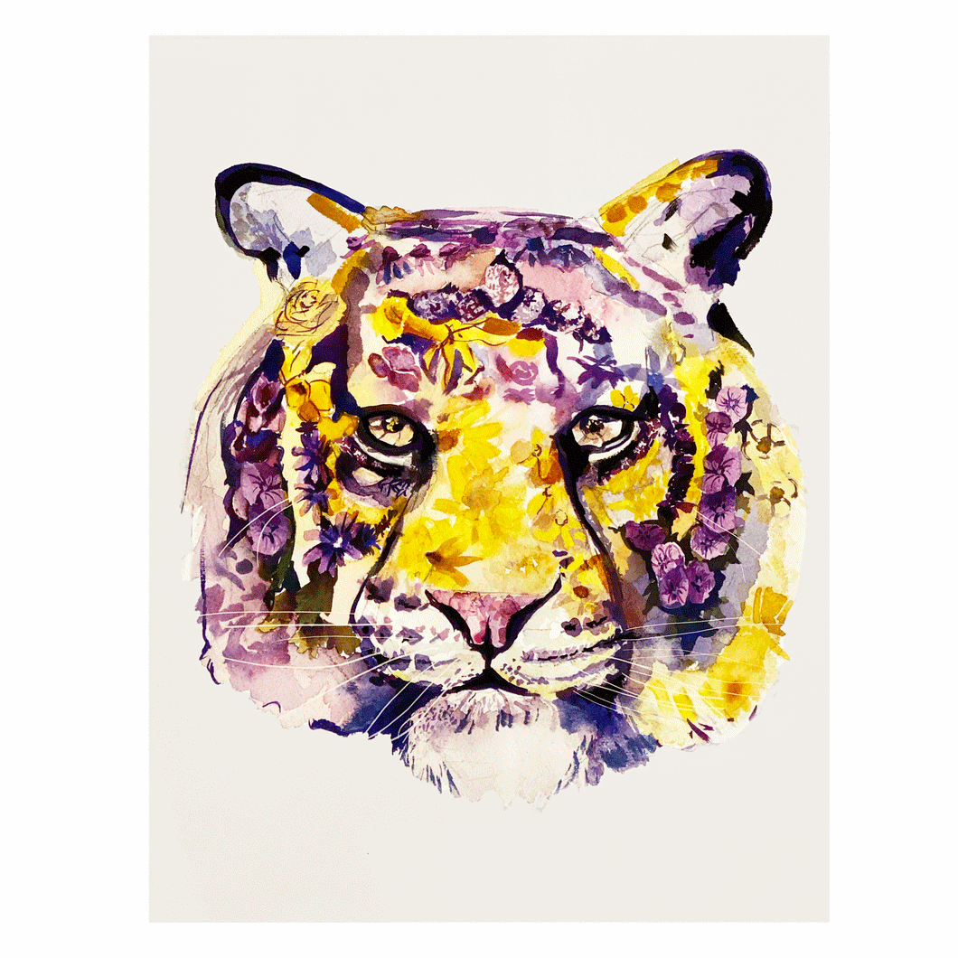 Watercolor Tiger Print